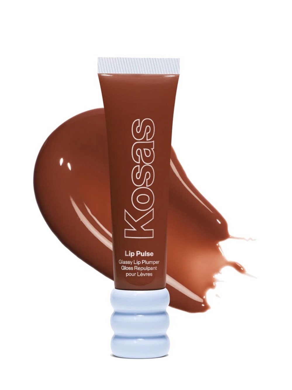 Kosas Lip Pulse Glossy Lip Plumper — Warm Brown - Sixth Sense Shade